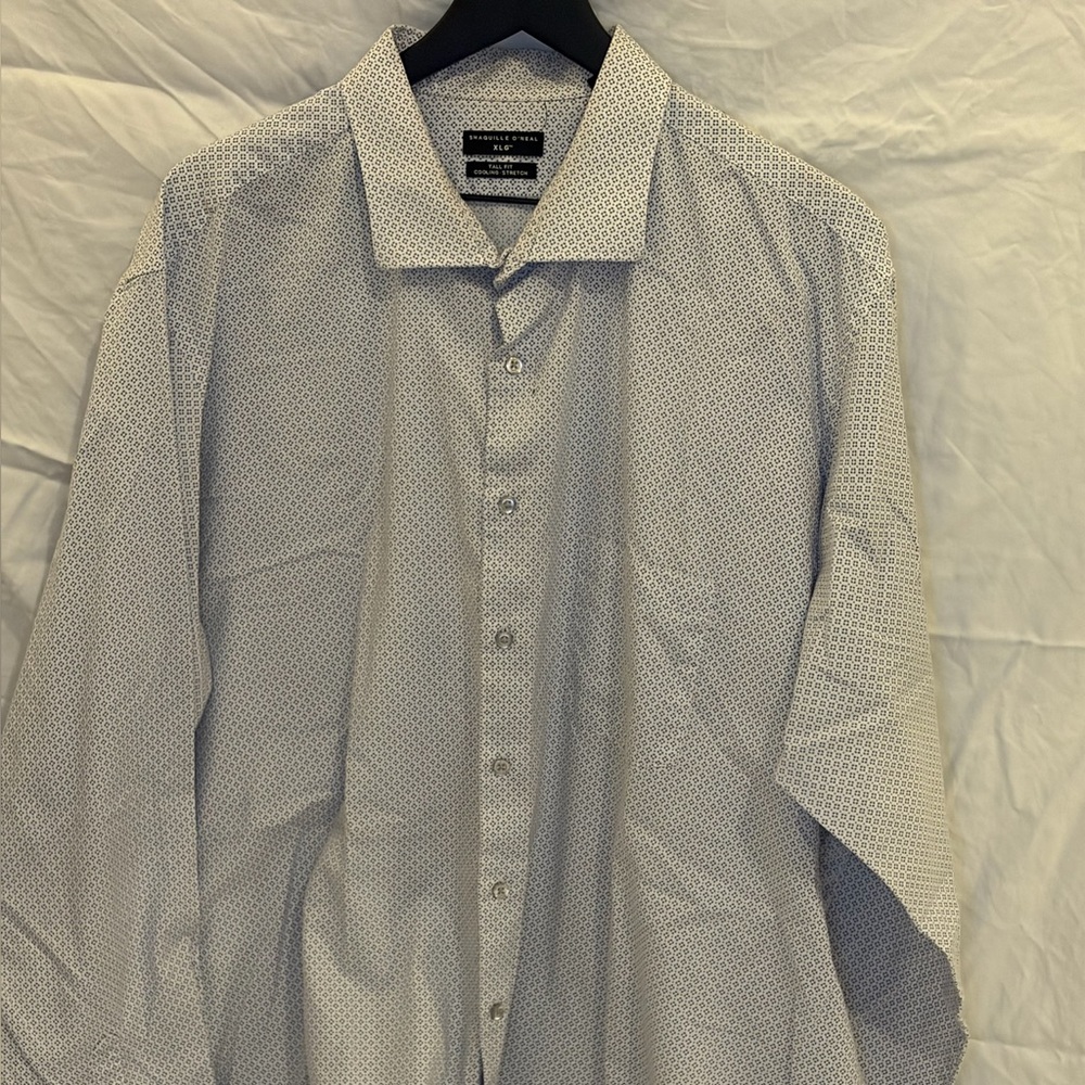 Men's Elegant White Patterned Shirt